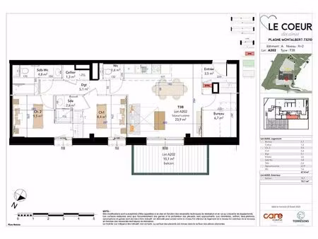 à vendre : appartement 3 pièces et un balcon vue montagne à la plagne tarentaise