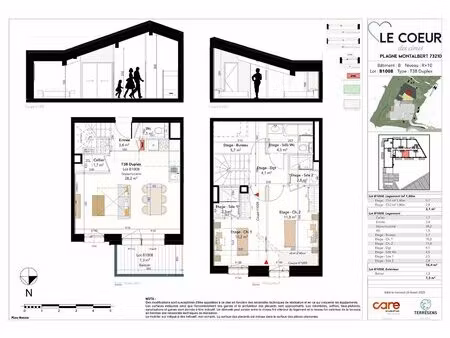 à vendre : appartement 3 pièces dont deux chambre + bureau avec vue montagne à la plagne..