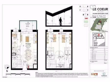 à vendre : appartement 3 pièces duplex et un balcon vue montagne à la plagne tarentaise