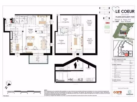 à vendre : appartement 4 pièces duplex avec vue montagne à la plagne tarentaise