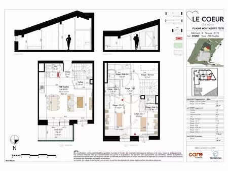 à vendre : appartement t3 duplex avec vue montagne à la plagne tarentaise