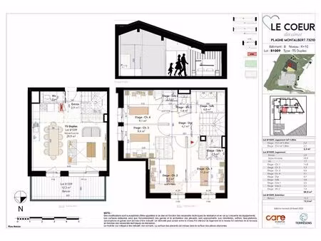 à vendre : appartement t5 duplex avec vue montagne à la plagne tarentaise