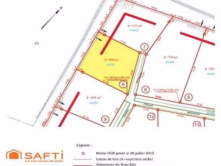 terrain constructible viabilisé à vendre