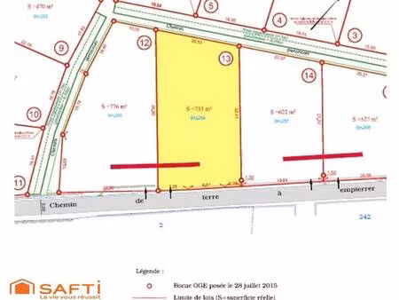 terrain constructible viabilisé à vendre