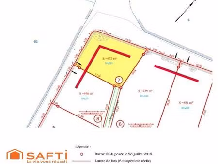 terrain constructible viabilisé à vendre