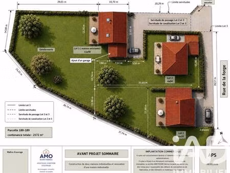 terrain constructible à vendre