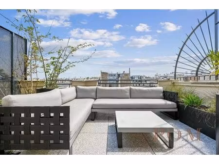 appartement 90 m2  terrasses  dernier étage  paris 16ème