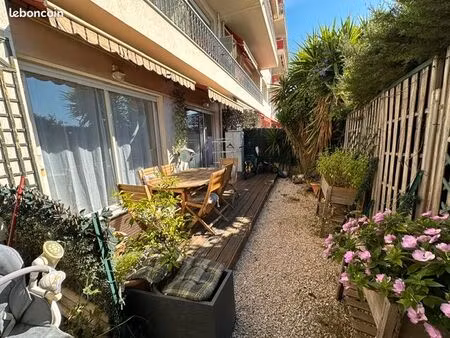 exclusivité nice ouest - boulevard napoléon iii 3p avec jardin terrasse  cave et parking