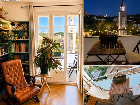 grand t2 de 56 m2  en étage élevé  sans vis à vis avec une vue d'exception sur fourvière +