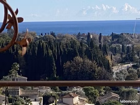 maison de village biot  117 m2  5 pièces  vue mer  terrasse panoramique  meublée  original