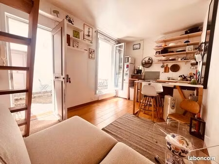 sous-location - duplex meublé à ménilmontant - disponible mi-juillet et août