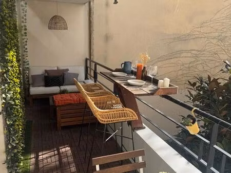 t3 meublé 69 m² avec terrasse au calme • 4 min métro gabriel péri • aucun frais d’agence •
