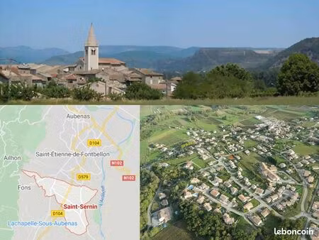 ardèche terrain 800 m² constructible - saint sernin à 7km d’aubenas