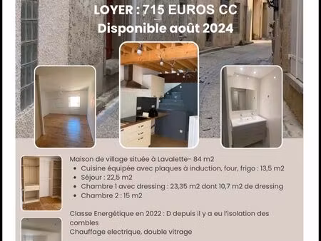 location maison lavalette 84 m2