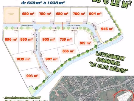 terrains lotissement communal