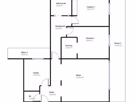 villemomble centre gare – f3 64 90 m² – 2 balcons – parking – 1er étage ascenseur – 2 cave