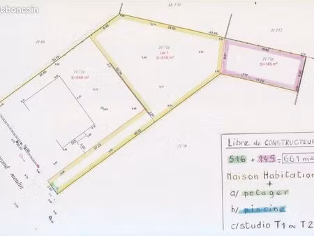 terrain à bâtir viabilisé à andilly (17230) – 661 m² – hors lotissement
