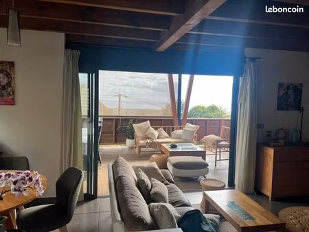 maison vue mer – 3 chambres + mezzanine – spa – la plaine saint-paul