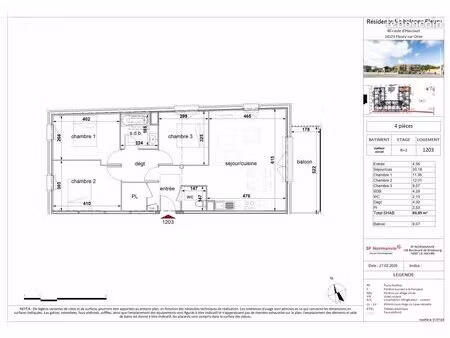 appartement 4 pièces 81 m²