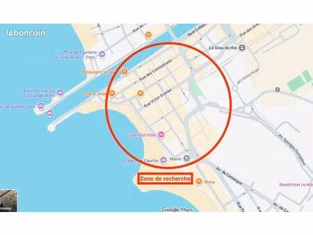 recherche parking/garage - hypercentre - grau-du-roi