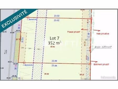 terrain 352 m² landivisiau