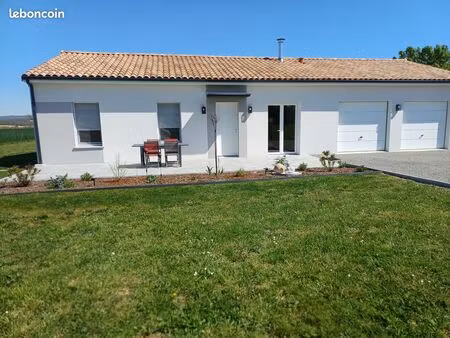 maison neuve avec double garage sur terrain 5600m2 tout contructible