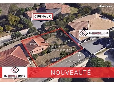 terrain 461 m² cugnaux
