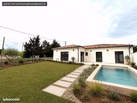 villa neuve de plain-pied – 127 m² – vue pyrénées & piscine
