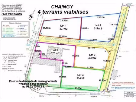 terrain viabilise 402 m2