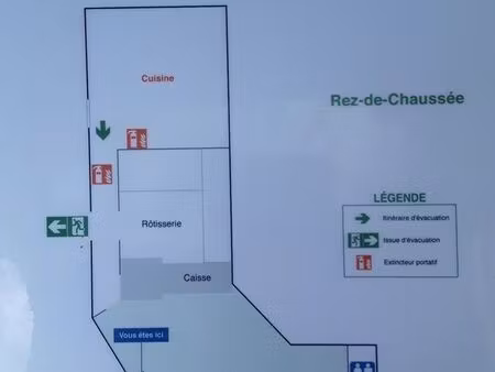 resto rapide gare argenteuil 44m² - extraction - neuf