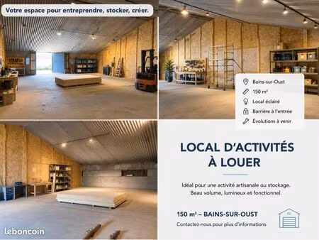 local d'activités 150 m² à louer – bains-sur-oust