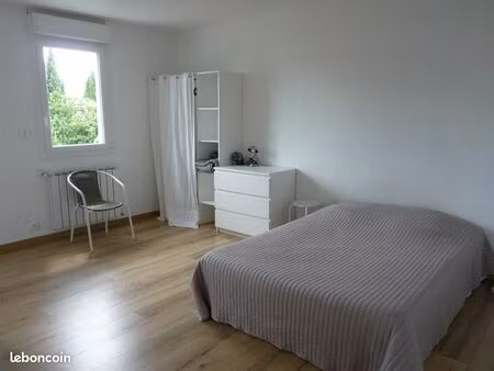 chambre meublée  prox tram  montpellier sud  dans villa calme + jardin  neuve  tout confor