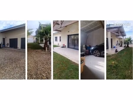 carbon blanc maison plain pied 135m2 +garage 48m2 carrelé  isolé