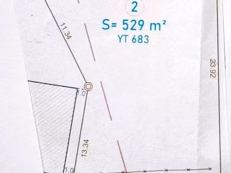 terrain constructible 529 m²