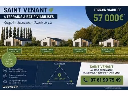 4 terrains à bâtir