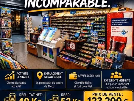 fonds de commerce tabac  presse  jeux 75 m²