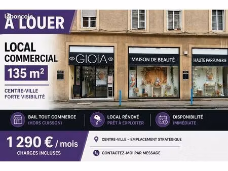bail commercial - local 135 m² centre-ville hayange