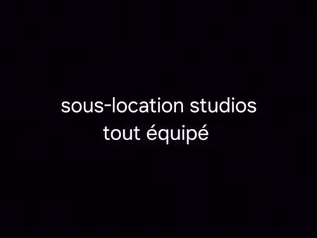 sous-location studio tout équipé