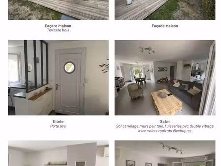 maison 120m² t6 avec jardin et piscine dans impasse