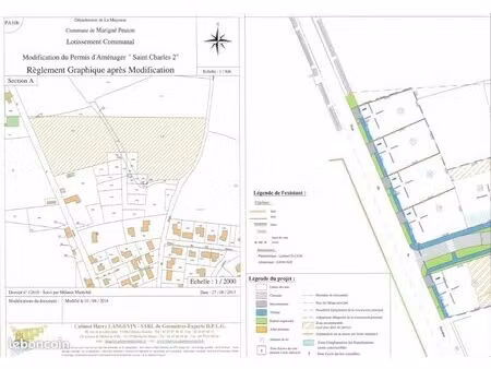 terrain 570 m² marigne peuton