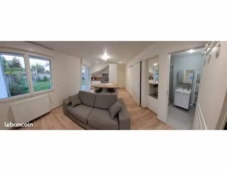 t1 bis meublé avec terrasse et jardin - nantes sud 690eur toutes charges (internet inclus)