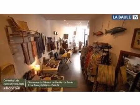 opportunité rare – droit au bail boutique 34m² – avenue de gaulle – la baule