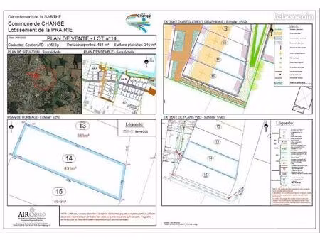 terrain 431 m² changé