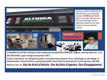 bureau avec parking