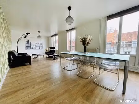 loue appartement 103m² meublé 4 chambres lille