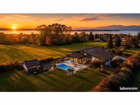 propriété d’exception au bord du lac léman - villa contemporaine de 432 m² avec 2 piscines