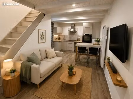 duplex meublé chaleureux avec cave