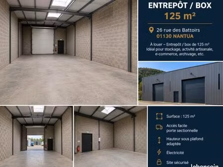 box / entrepôt à louer – 125 m² – nantua (01130)