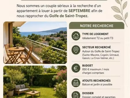 couple recherche location à l’année autour du golfe de saint-tropez