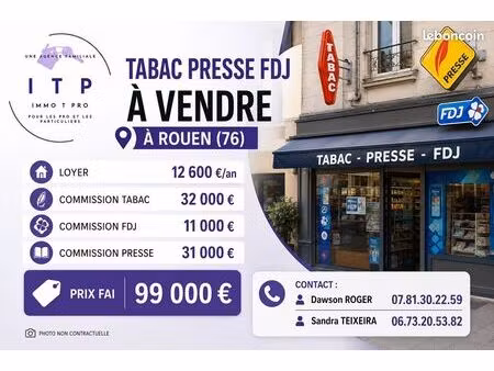 fdj  presse  tabac 38 m² rouen